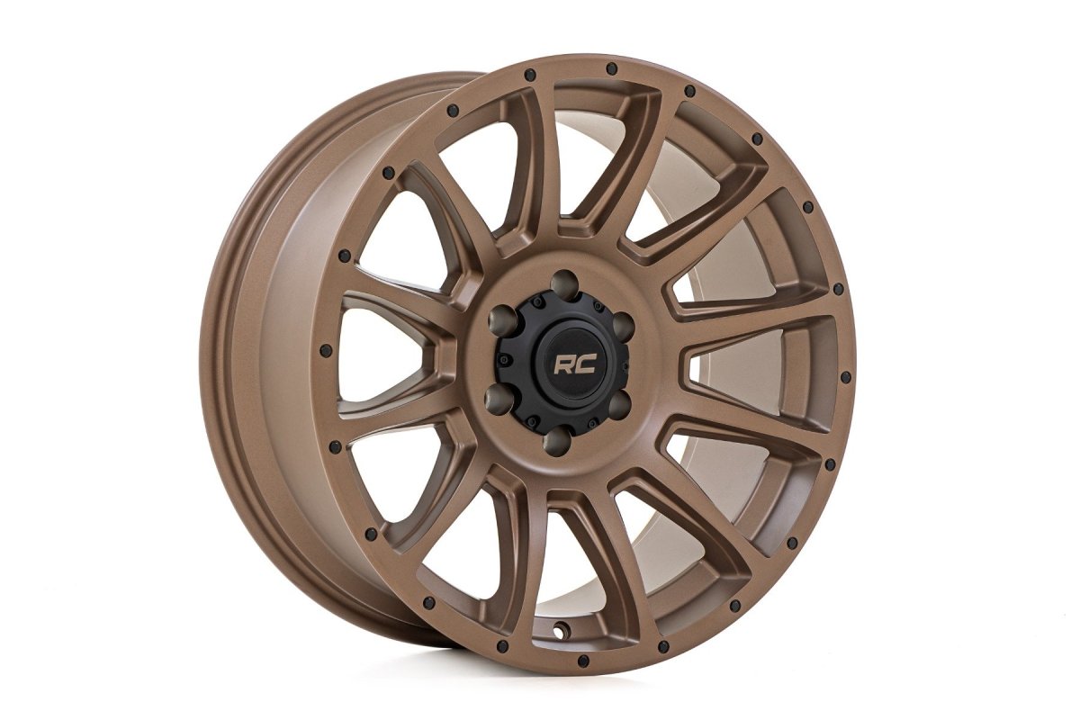 Wheel - Rough Country - 90 Series, Single-Piece, 18x9, 8x170, -12mm Offset - Bronze